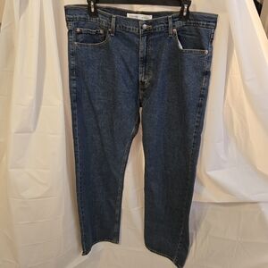 Levi's Mens Regular 40x32 Signature S41 Jeans Dark Wash Denim